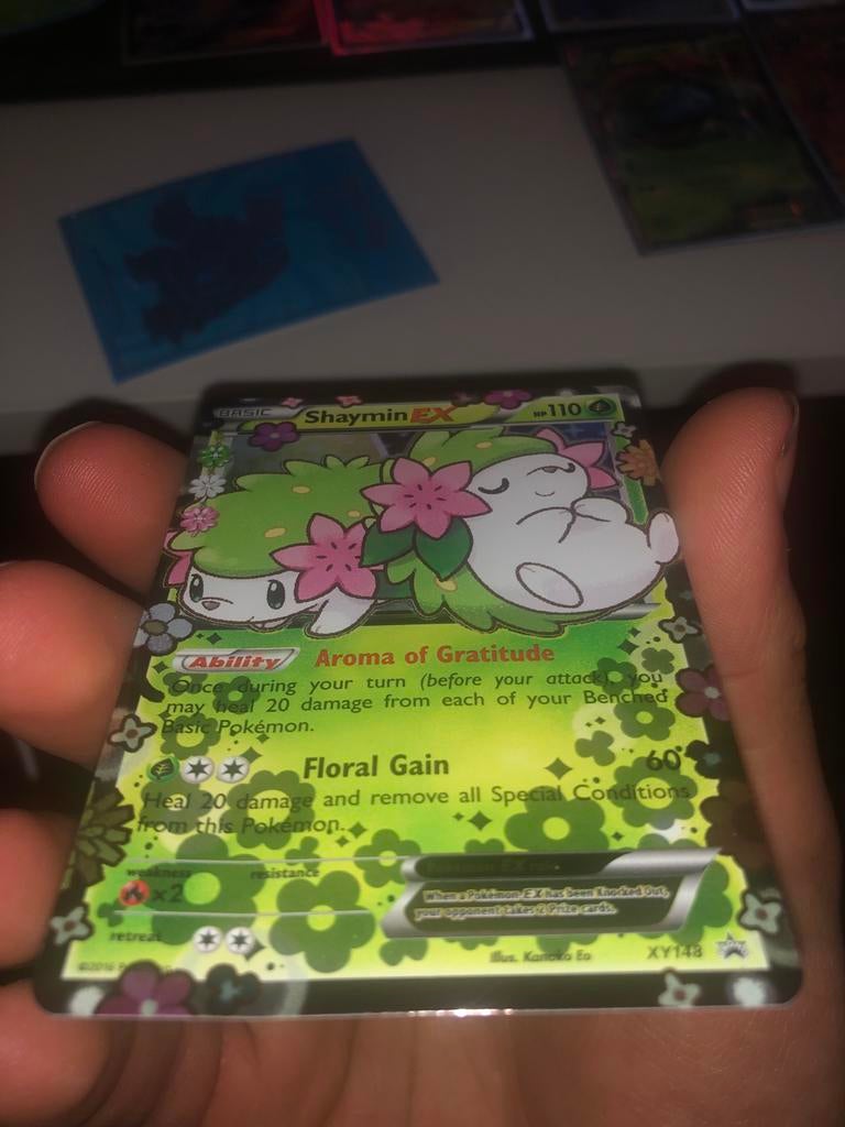 Shaymin EX Pokémon kaart - XY148 Promo kaart Celebrations, Ophalen of Verzenden, Zo goed als nieuw, Losse kaart, Foil