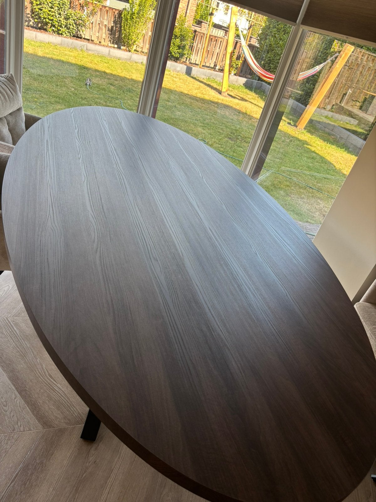 Eettafel ovaal 1 jaar oud, Ophalen, 100 tot 150 cm, 200 cm of meer, Zo goed als nieuw