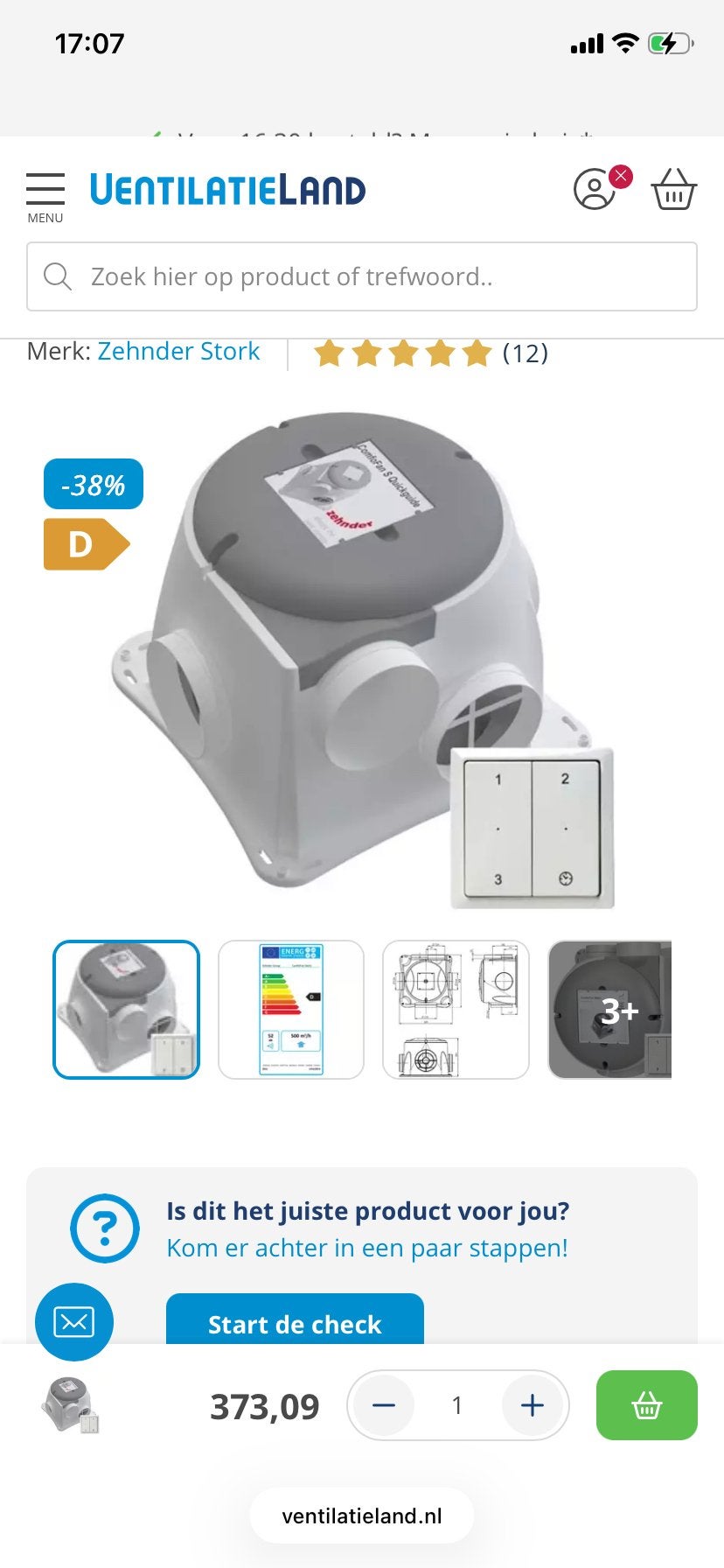 Nieuwe Zehnder ComfoFan S Ventilator - Energiezuinig, Ophalen, Nieuw, Ventilator