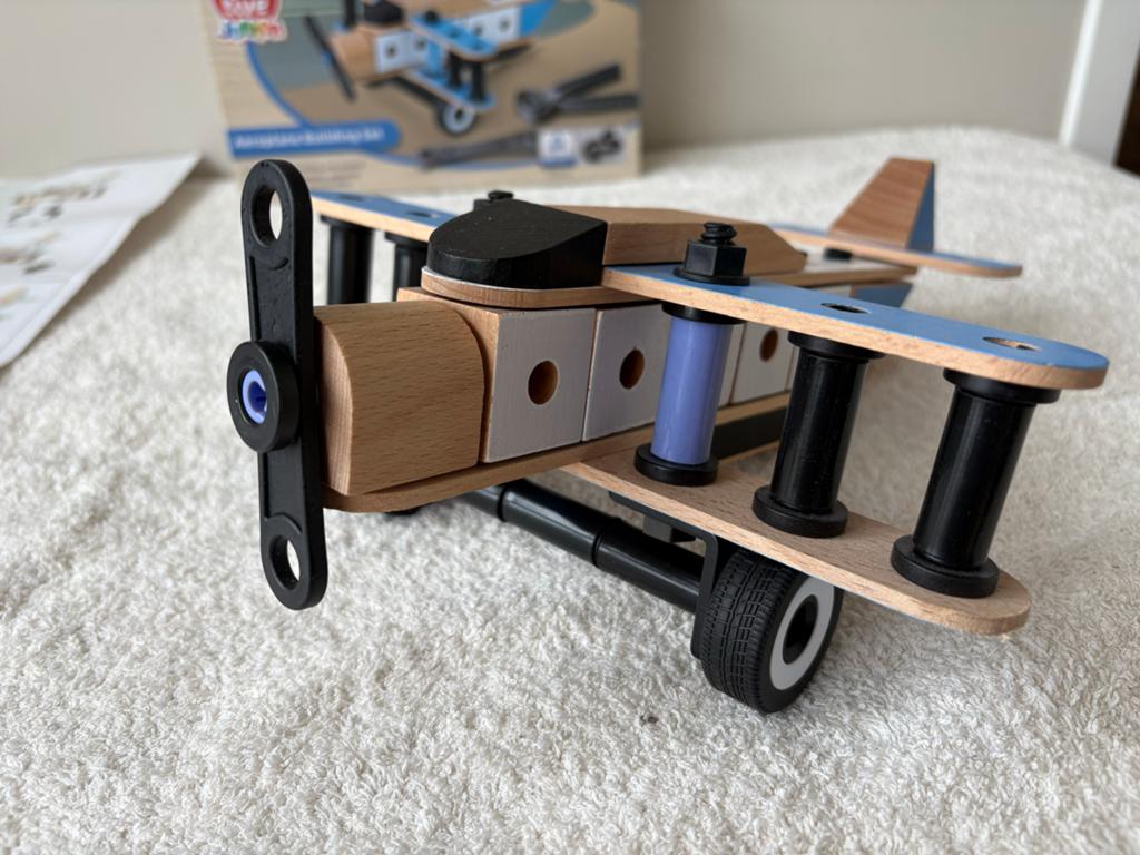 Playtive Junior Houten Vliegtuig Bouwpakket, Kinderen en Baby's, Speelgoed | Houten speelgoed, Ophalen, Zo goed als nieuw