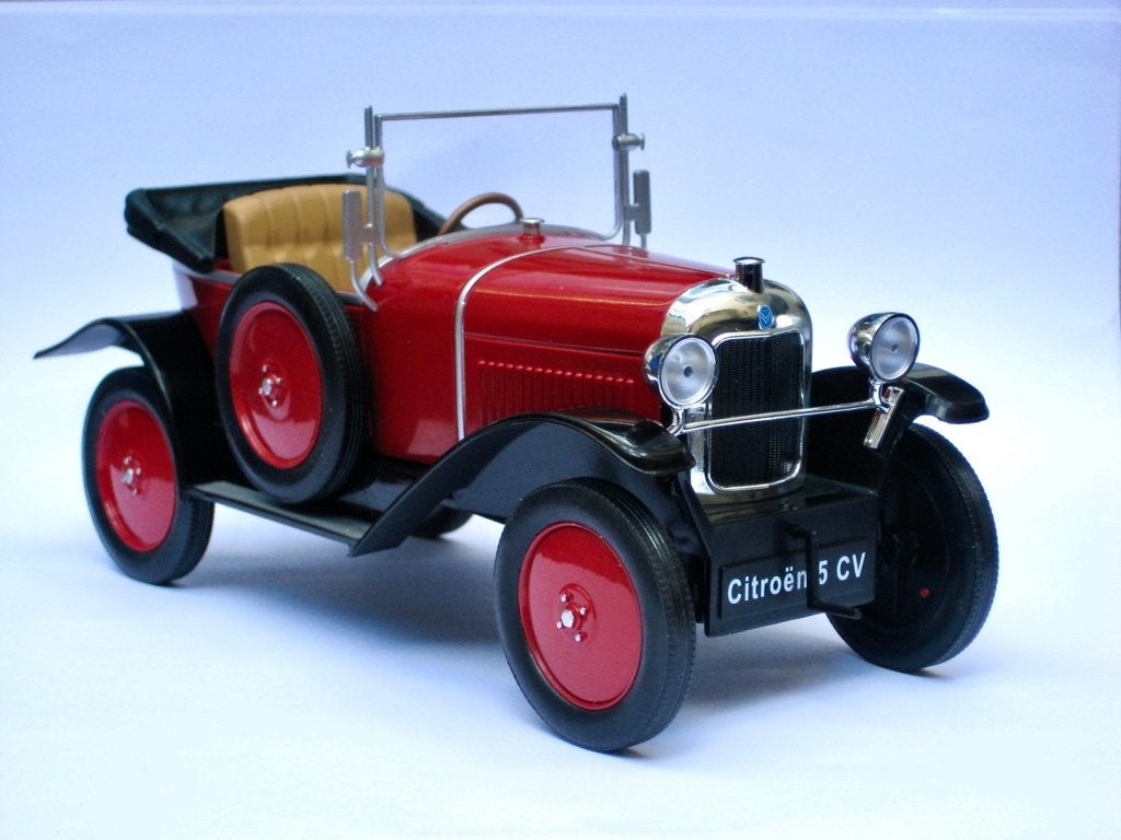 Citroen C3 5cv rood 1924 Model car Group 1:18, Ophalen of Verzenden, Nieuw, Auto, Overige merken