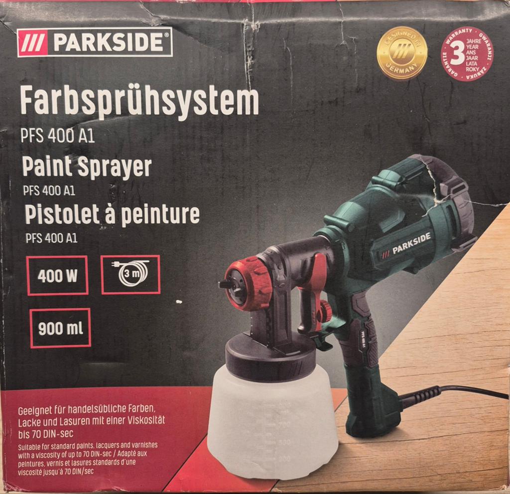 Parkside Verfspuit PFS 400 A1 - Nieuw in doos, Ophalen of Verzenden, Nieuw, Verfspuit of Verfpomp