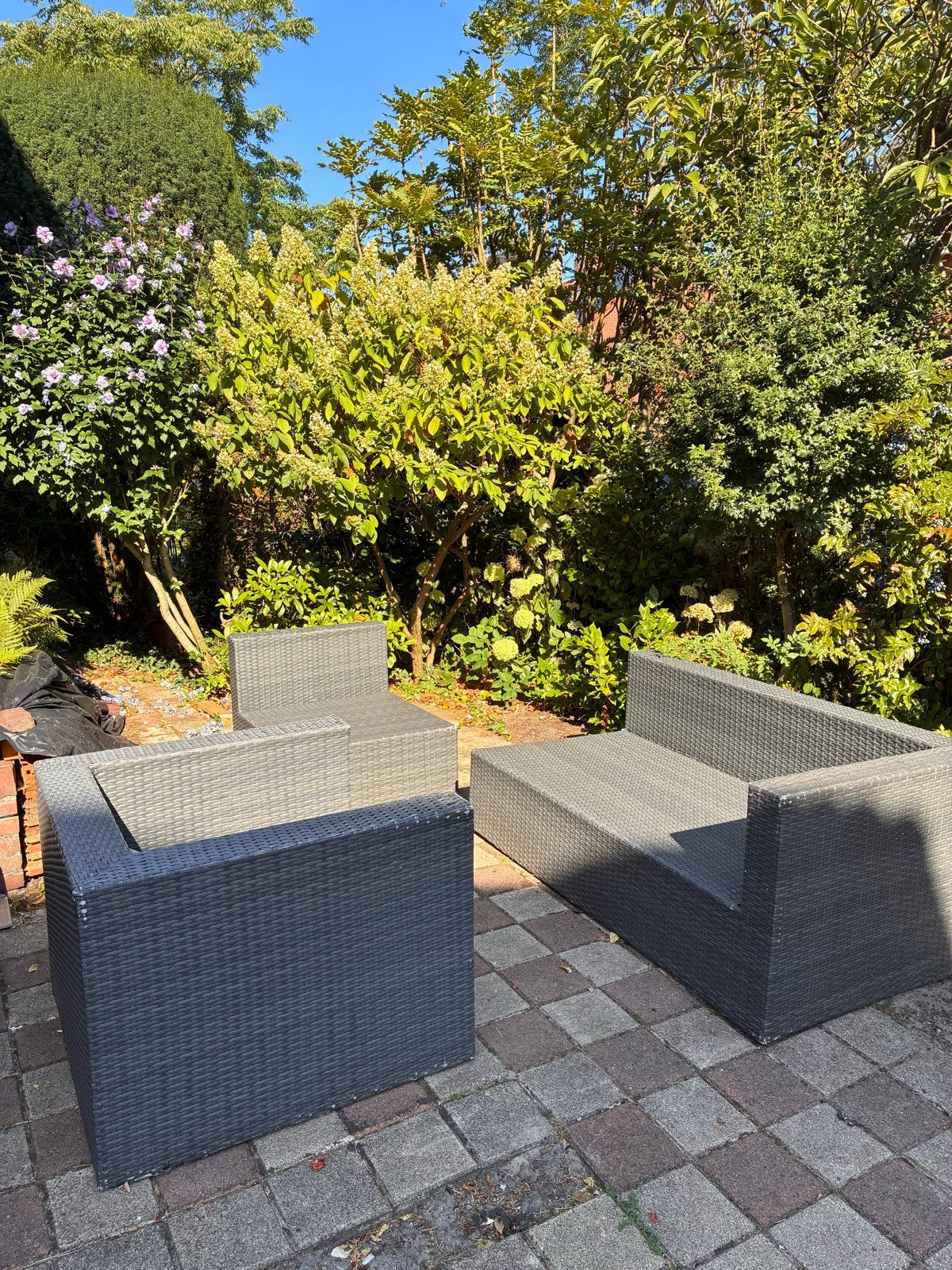 Wicker loungeset - 4-5 zitplaatsen, Ophalen, 4 zitplaatsen, Gebruikt, Loungeset
