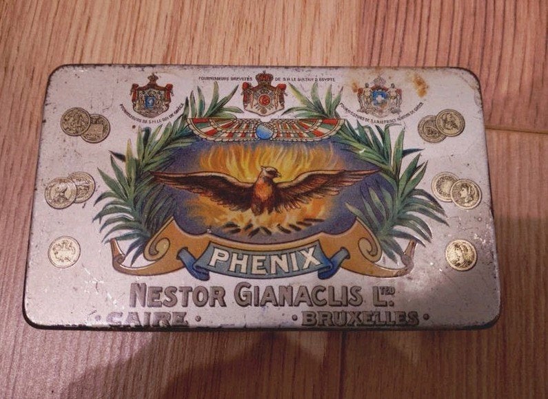 Antiek sigarettenblikje 'Phenix' Nestor Gianaclis, Ophalen of Verzenden, Gebruikt, Overige, Overige merken