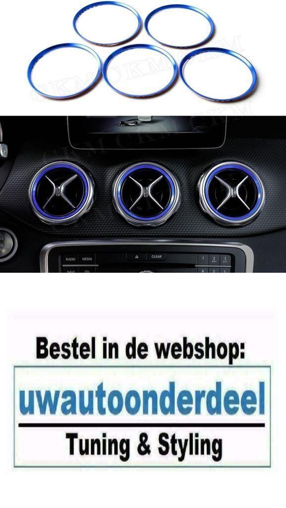 Luchtrooster Ringen Blauw Voor Mercedes CLA GLA AMG Look