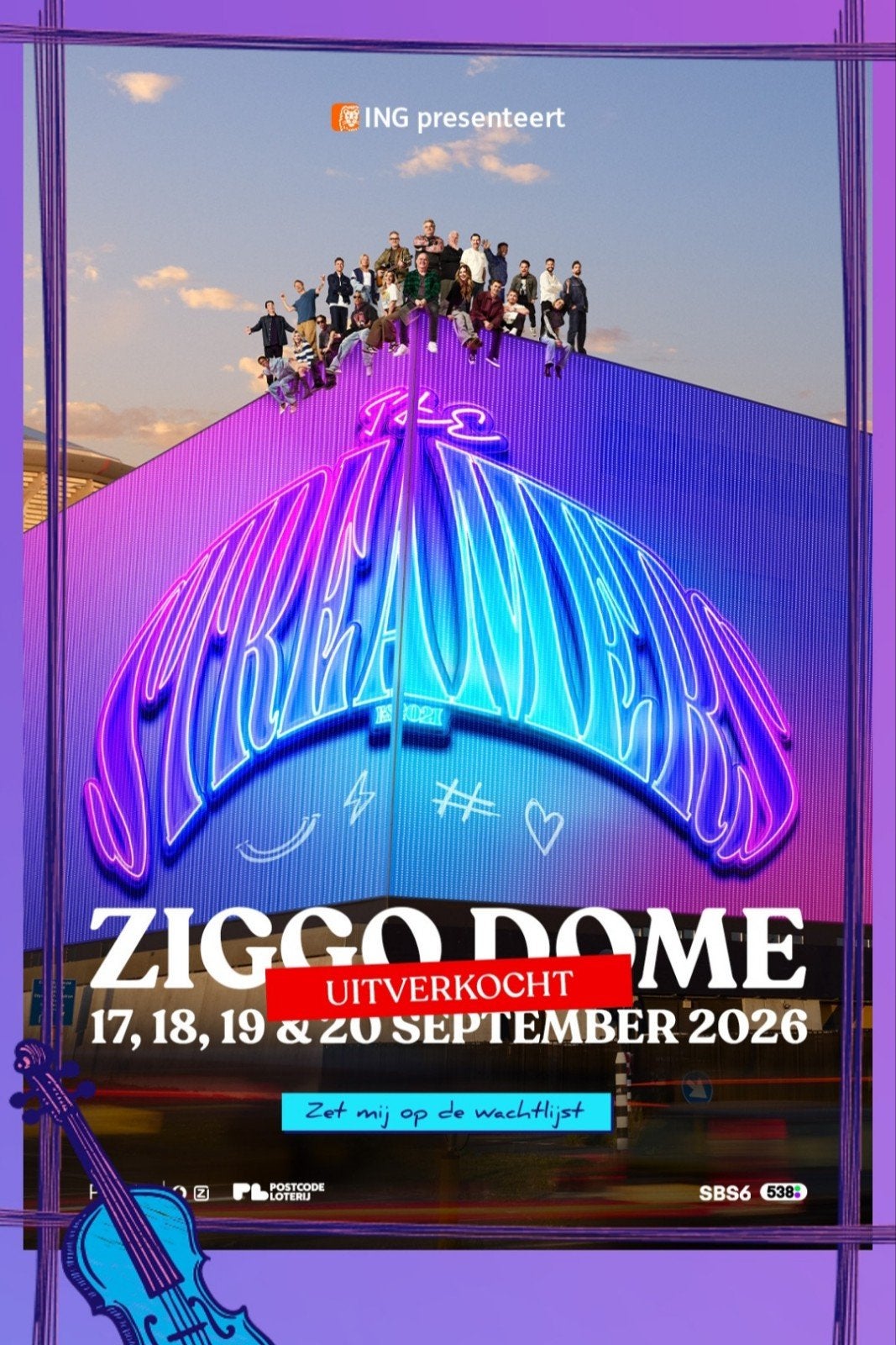 2 tickets Streamers, 20 september 13.30 uur staanplaatsen, Twee personen, September