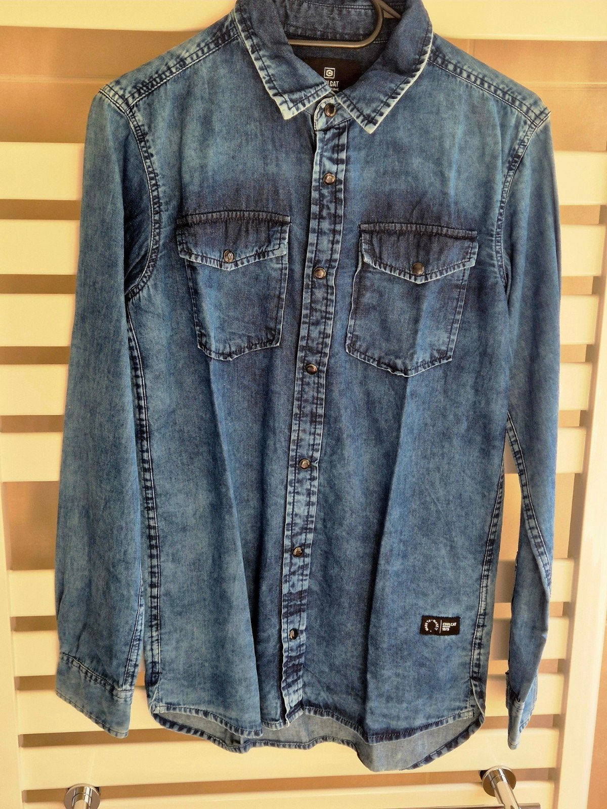 Coolgat donkerblauwe spijkerblouse - Maat 158/164, Jongen of Meisje, Overhemd of Blouse, Ophalen of Verzenden, Zo goed als nieuw