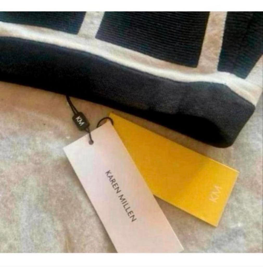 Karen Millen kort jurk rok dress XS zwart wit NIEUW rokje, Zwart, Nieuw, Ophalen of Verzenden, H