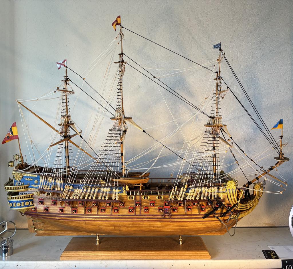 Spaanse galjoen SAN FELIPPE 120x 90x 27 cm., Ophalen, Nieuw, 1:32 tot 1:50