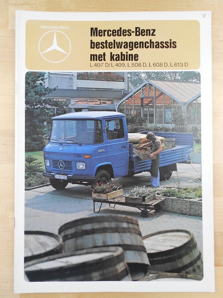 Mercedes 407 409 508 608 613 Brochure 1980 - 407D 508D 608D, Zo goed als nieuw, Mercedes-Benz, Mercedes, Ophalen of Verzenden