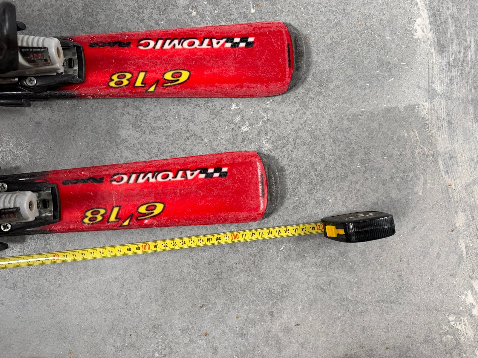 Atomic Race 618 ski's met schoenen - 120, Ophalen, Gebruikt, 100 tot 140 cm, Atomic