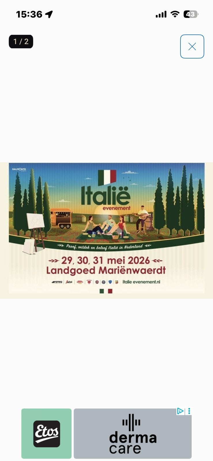 Italie evenement 31 mei, Twee personen, Overige soorten