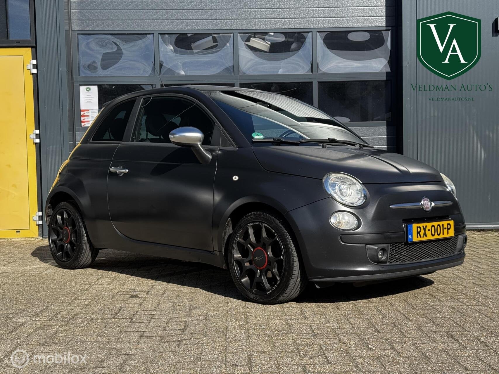 Fiat 500 0.9 TwinAir Blackjack | Airco | Sportief, Auto's, Voorwielaandrijving, Euro 5, 86 pk, Gebruikt