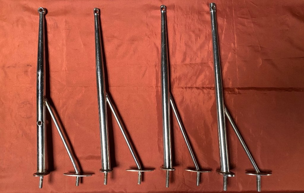 Boot scepter rvs 3 stuks in een koop 100,-, Ophalen of Verzenden, Gebruikt, Tuigage en Masten, Zeilboot of Motorboot