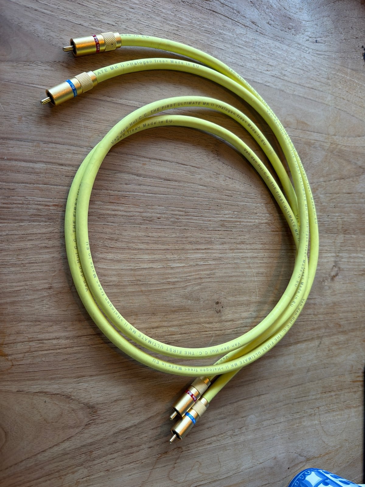Van den Hul C.C. THE FIRST ULTIMATE MK II Interlink RCA 1.2m, Audio, Tv en Foto, Audiokabels en Televisiekabels, Ophalen of Verzenden