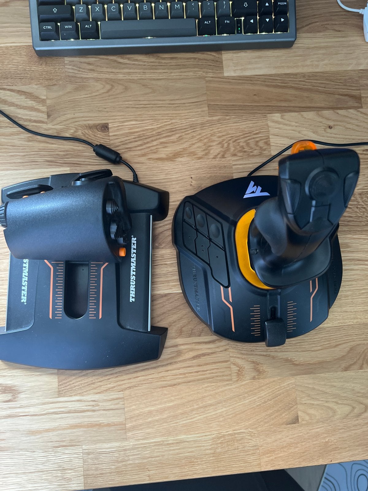 Trustmaster T1600M FCS HOTAS flight stick en trottle., Computers en Software, Joysticks, Ophalen of Verzenden, Gebruikt