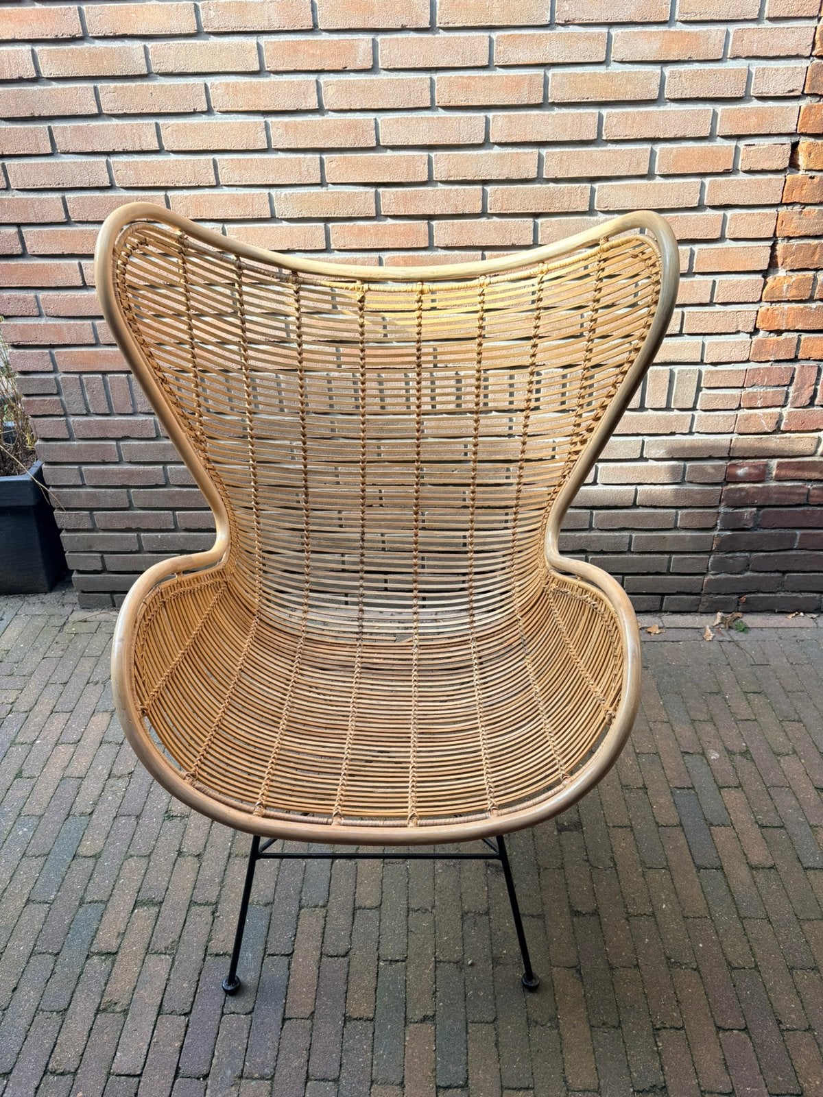 Stoel HK Living, Huis en Inrichting, Ophalen, Gebruikt, Bruin, Riet of Rotan