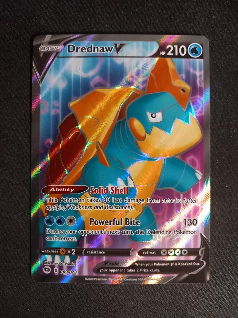 Pokemon Drednaw V 069/073 Champions Path Full Art NM, Verzenden, Zo goed als nieuw, Losse kaart, Foil