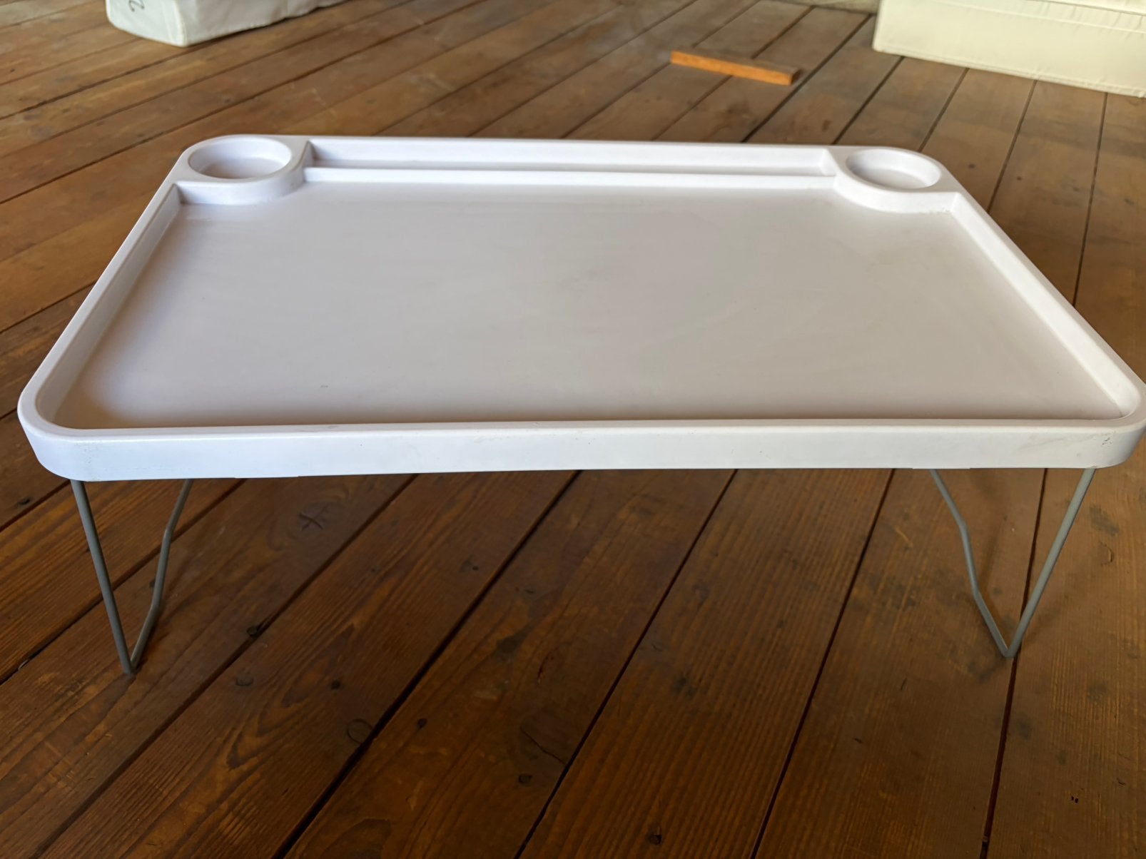 Schoot tafeltje, Ophalen of Verzenden, Gebruikt, Rechthoekig, Kunststof