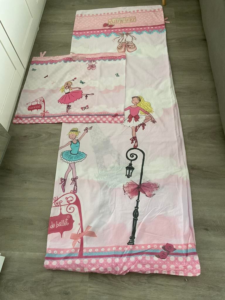 Cinderella  kinderdekbed ballet danseres2fotos, Ophalen of Verzenden, Zo goed als nieuw, Roze, Meisje