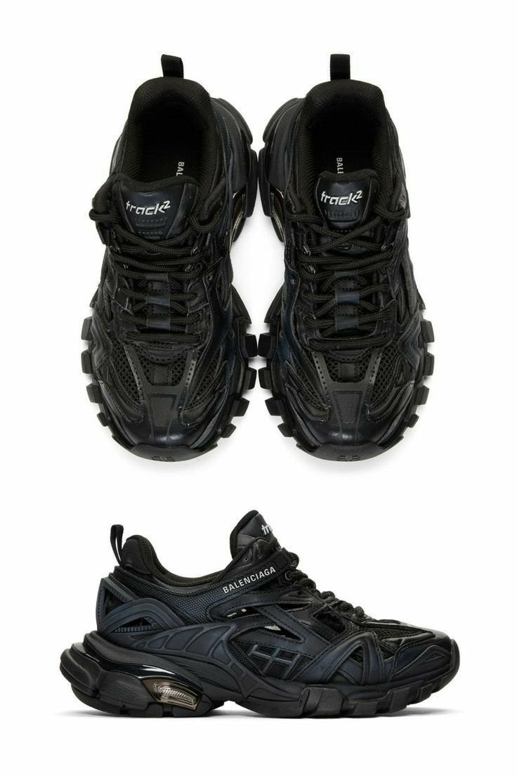 Balenciaga track 2 sneakers full black edition unisex 39, Zwart, Ophalen of Verzenden, Sneakers of Gympen, Gedragen