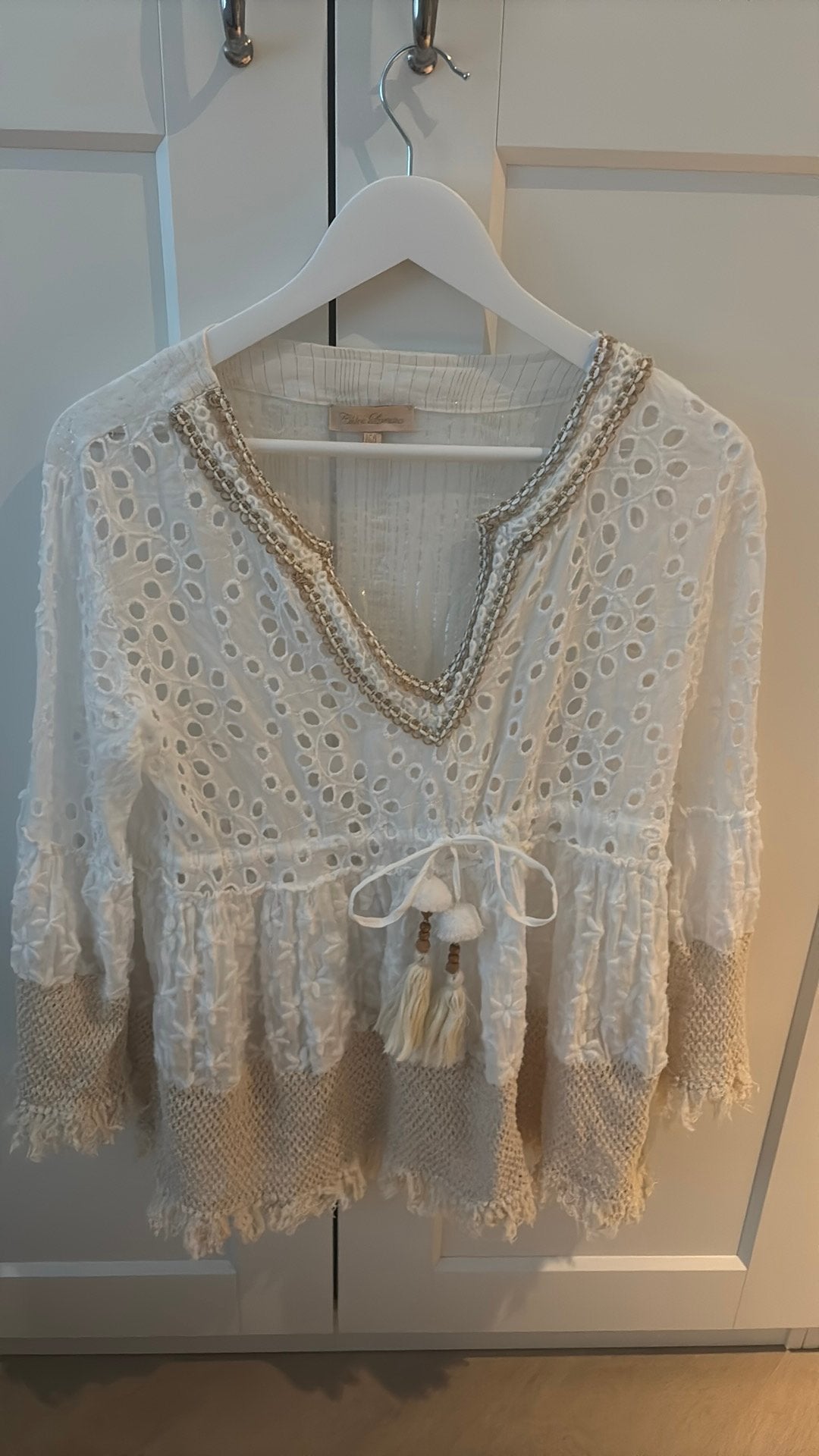 Blouse, Kleding | Dames, Ophalen of Verzenden, Zo goed als nieuw, Wit, Lange mouw