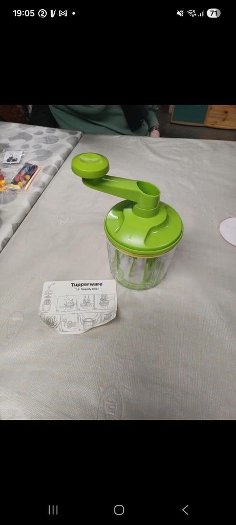 Nieuwe Tupperware Speedy Chef - Snel en Efficiënt Kloppen, Ophalen of Verzenden, Nieuw, Groen, Overige typen