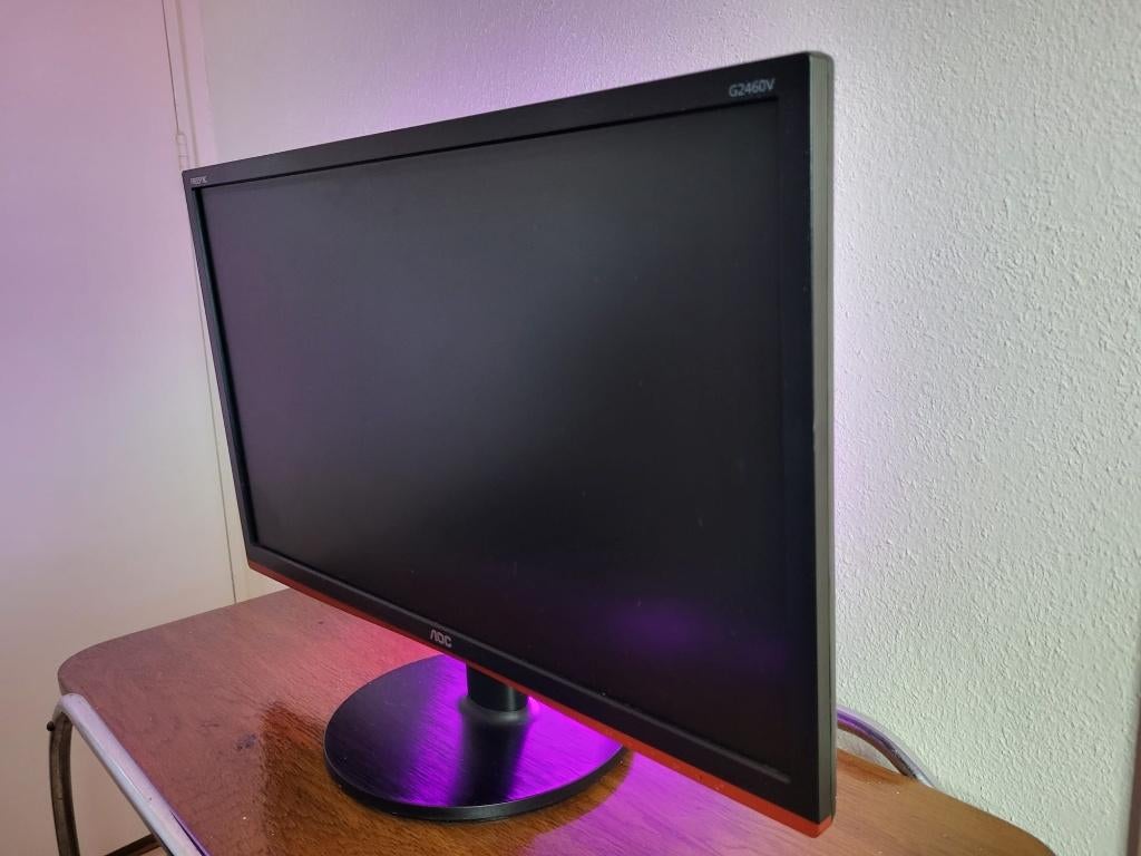 gaming pc monitor AOC freesync g2460v, Computers en Software, Monitoren, Aoc, HDMI, Full HD, Zo goed als nieuw