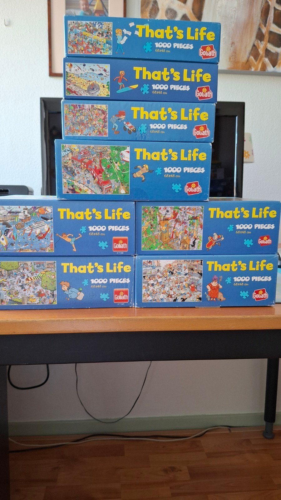 Grote collectie That's Life Goliath puzzels (1000 stukjes), Ophalen, 500 t/m 1500 stukjes, Zo goed als nieuw, Legpuzzel