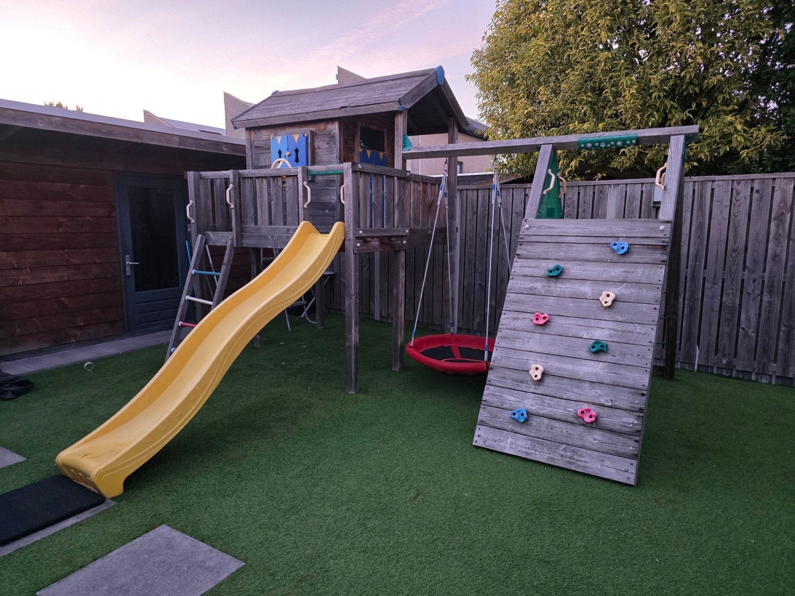 Jungle Gym Speeltoestel met Glijbaan, Klimwand en Schommel, Kinderen en Baby's, Speelgoed | Buiten | Speeltoestellen, Ophalen