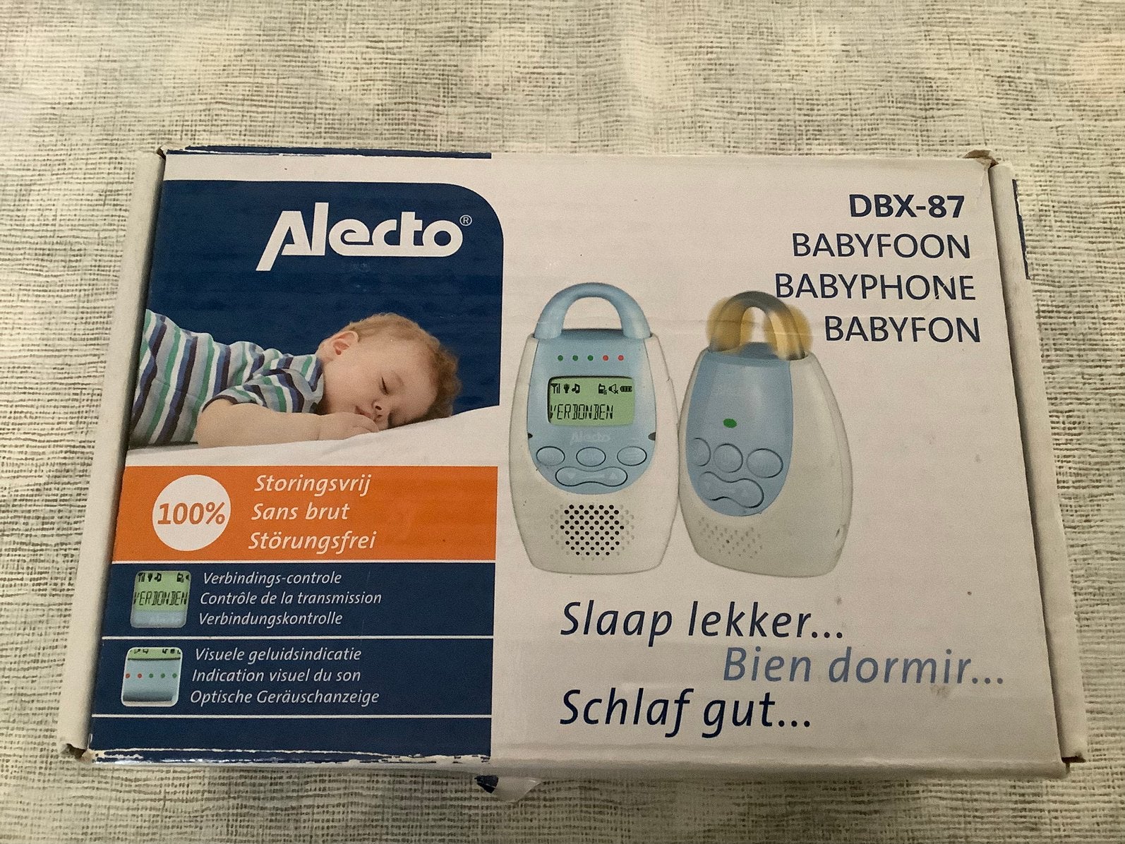 Alecto DBX-87 babyfoon, Kinderen en Baby's, Babyfoons, Ophalen of Verzenden, Zo goed als nieuw, 250 meter of meer