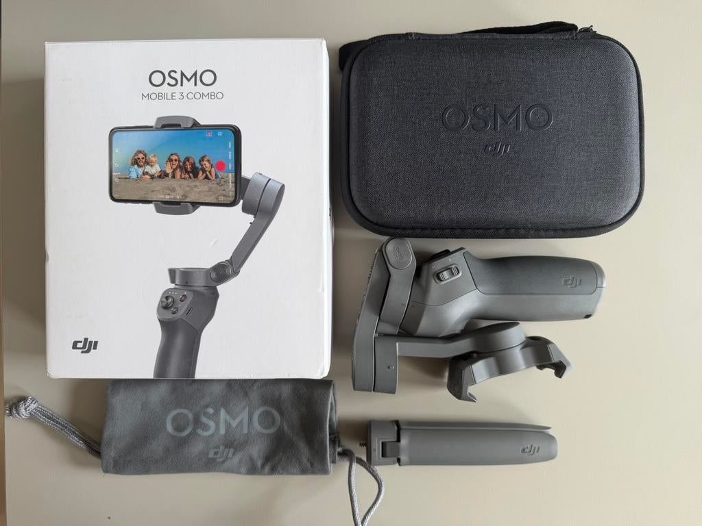 DJI Osmo Mobile 3 Combo – Complete set – In nette staat, Ophalen of Verzenden, Zo goed als nieuw, Minder dan 150 cm, Overige typen