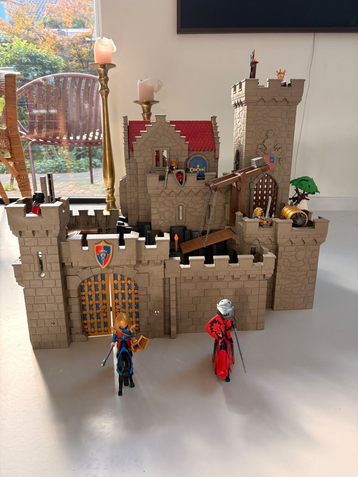 Playmobil Kasteel met ridders en accessoires, Gebruikt, Complete set, Ophalen of Verzenden, Kasteel/Fort