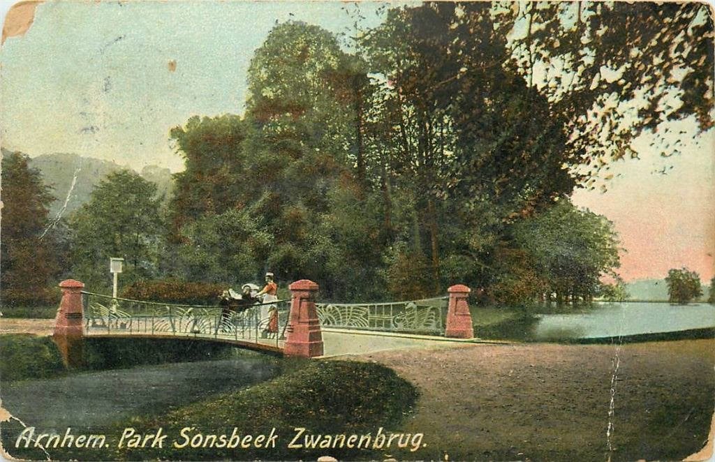 388-466-005 Arnhem Park Sonsbeek Zwanenbrug, Verzenden, Voor 1920, Gelderland