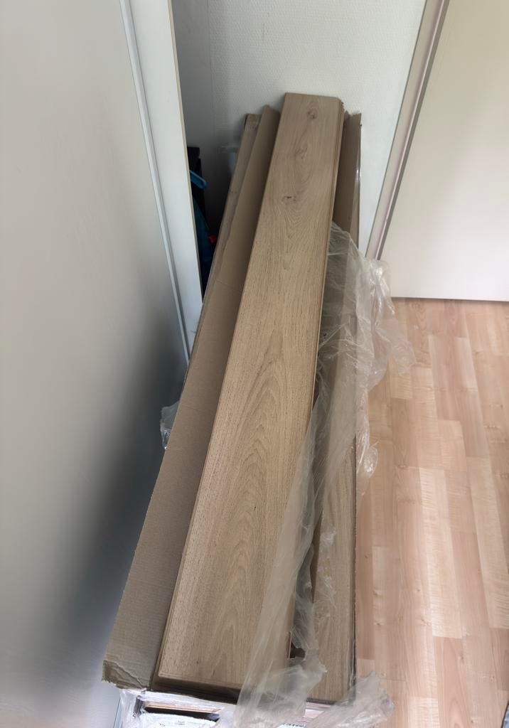 19 pakken DecoMode Dortmund kliklaminaat – ca. 26 m², Ophalen, 50 tot 150 cm, Zo goed als nieuw, 10 m² of meer