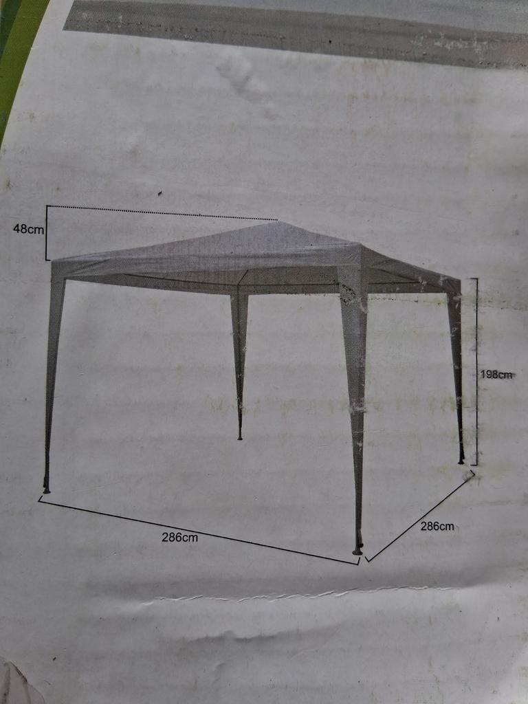 Zgan party tent wit. Praxis, Tuin en Terras, Partytenten, Ophalen, Opvouwbaar, Partytent, Minder dan 2 meter