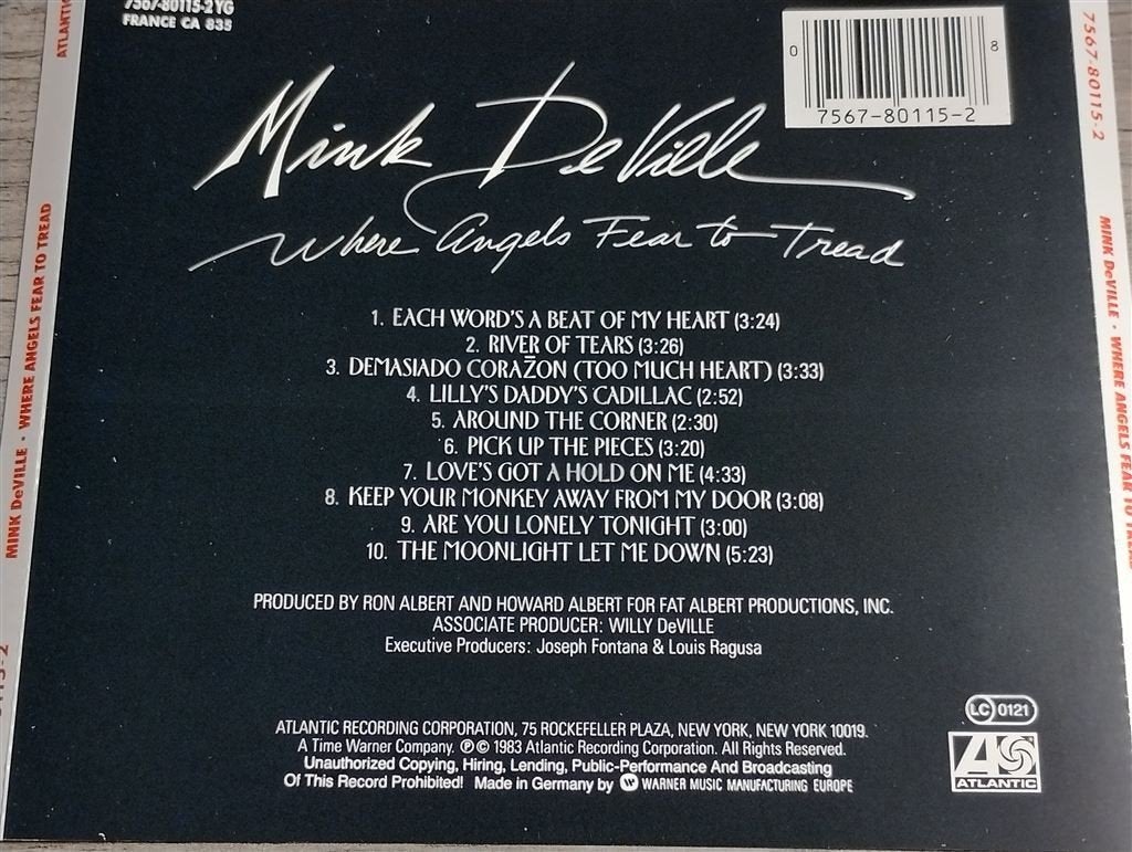 Mink DeVille ‎- Where Angels Fear To Tread, Ophalen of Verzenden, Zo goed als nieuw, Jazz