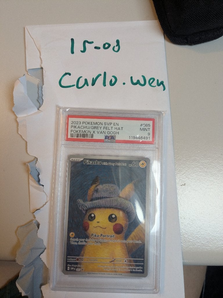 Pikachu with Grey Felt Hat, PSA-gegradeerd MINT 9., Ophalen of Verzenden, Nieuw, Losse kaart, Foil