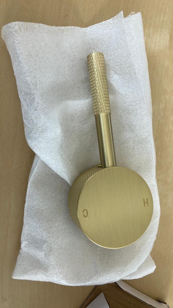 Saniclear Brass Curved hendel voor inbouw wastafelkraan, Ophalen of Verzenden, Nieuw, Koper, Kraan