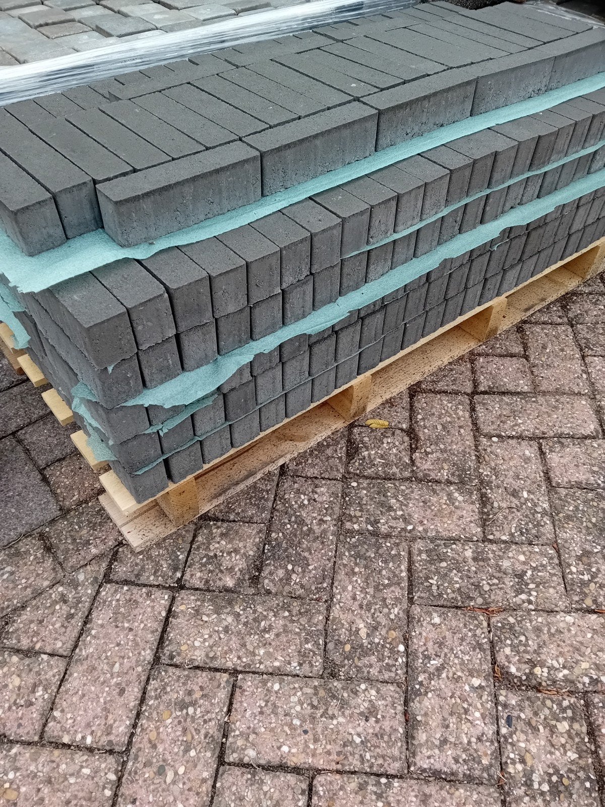 Antraciet Waaltjes 20x5x6 cm - 4 m², Tuin en Terras, Tegels en Klinkers, Ophalen, Nieuw, Beton, Klinkers