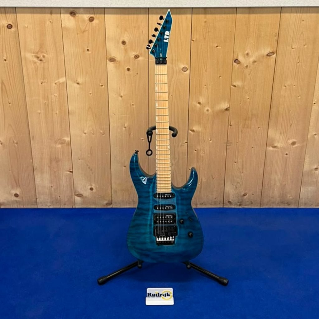ESP LTD MH-203QM Elektrische gitaar Thru Blue - Nette staat, Muziek en Instrumenten, Snaarinstrumenten | Gitaren | Elektrisch