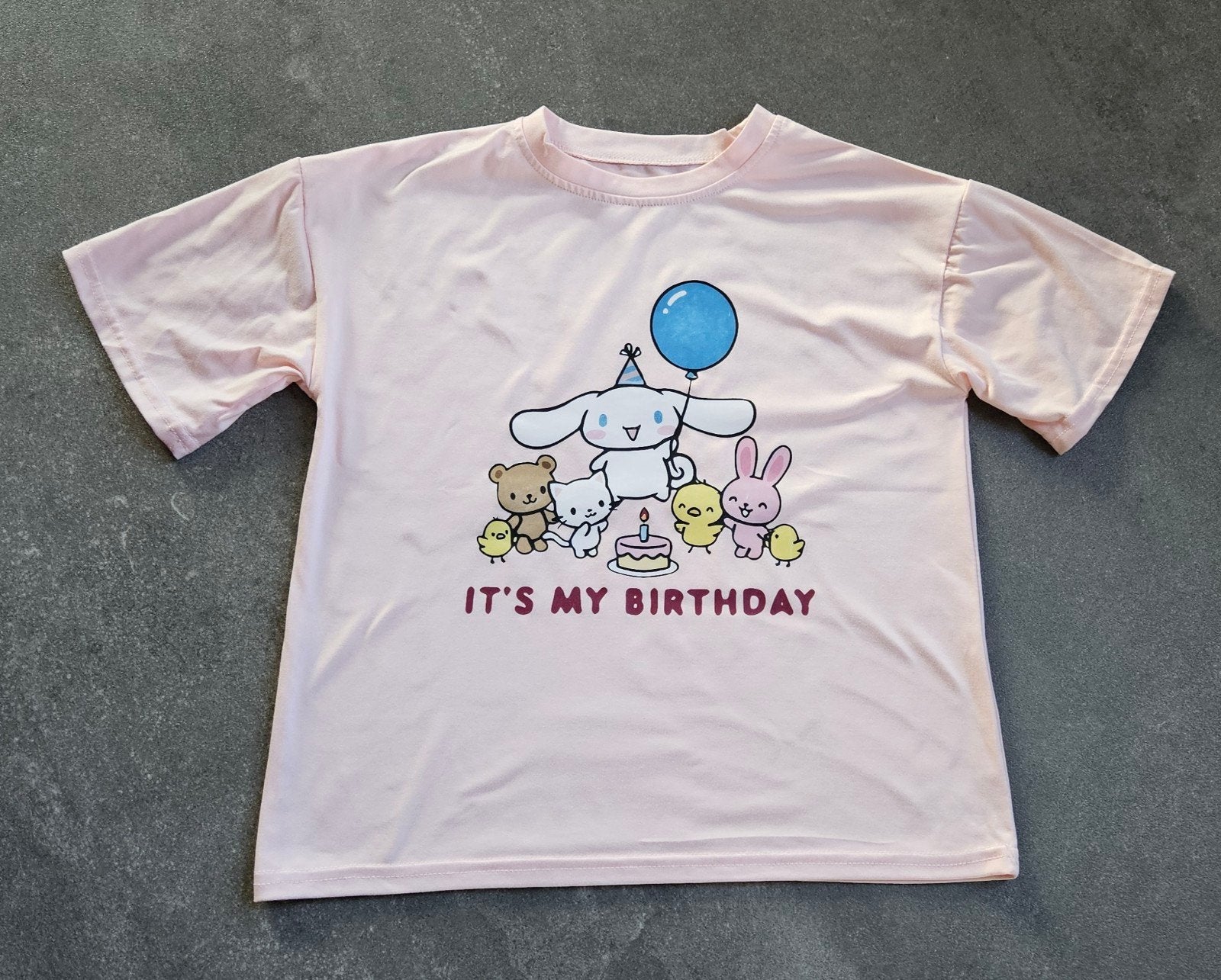 Cinnamoroll Verjaardag Shirt Meisje Maat 130 (7-8 jaar), Ophalen of Verzenden, Nieuw, Cinnamoroll, Meisje