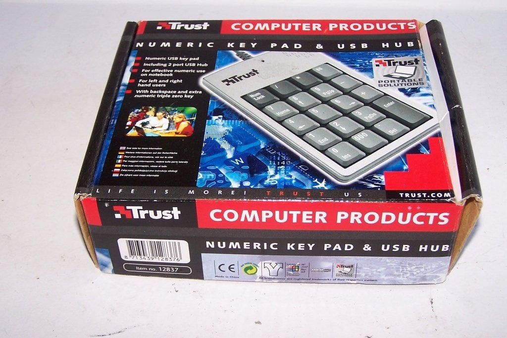 Trust numeriek toetsenbord/Usb-hub. Usb aansluiting. Nieuw., Computers en Software, Numeriek gedeelte, Nieuw, Numeriek, Ophalen of Verzenden