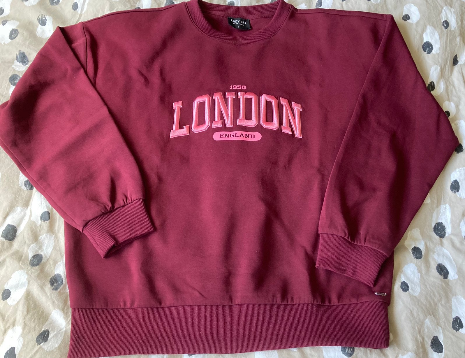 Lady Day sweater bordeaux roze 40 L, Ophalen of Verzenden, Zo goed als nieuw, Maat 42/44 (L), Rood