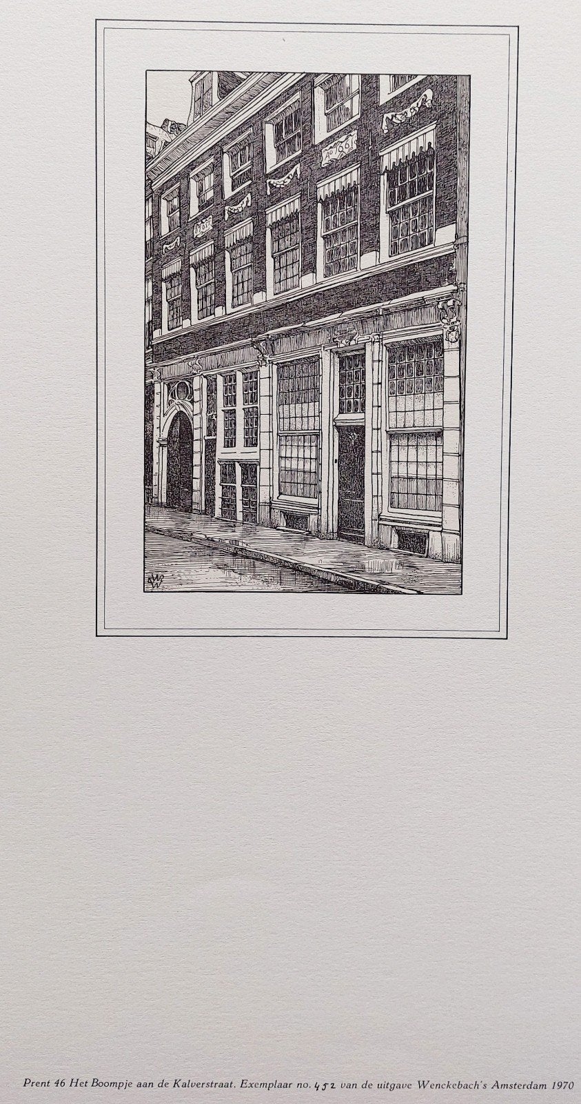 Amsterdam .. Boompjes a/d Kalverstraat .. L.W.R. Wenckebach., Antiek en Kunst, Ophalen of Verzenden