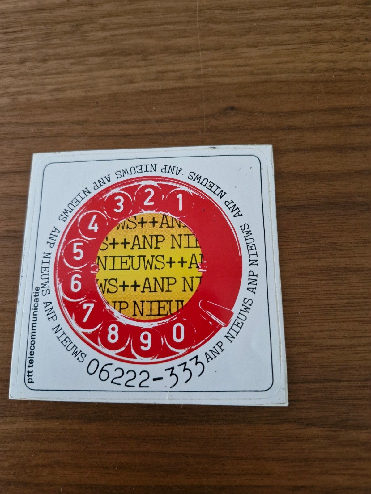 9021 Vintage PTT Telecommunicatie ANP Nieuws Sticker, Ophalen of Verzenden, Gebruikt, Overige typen