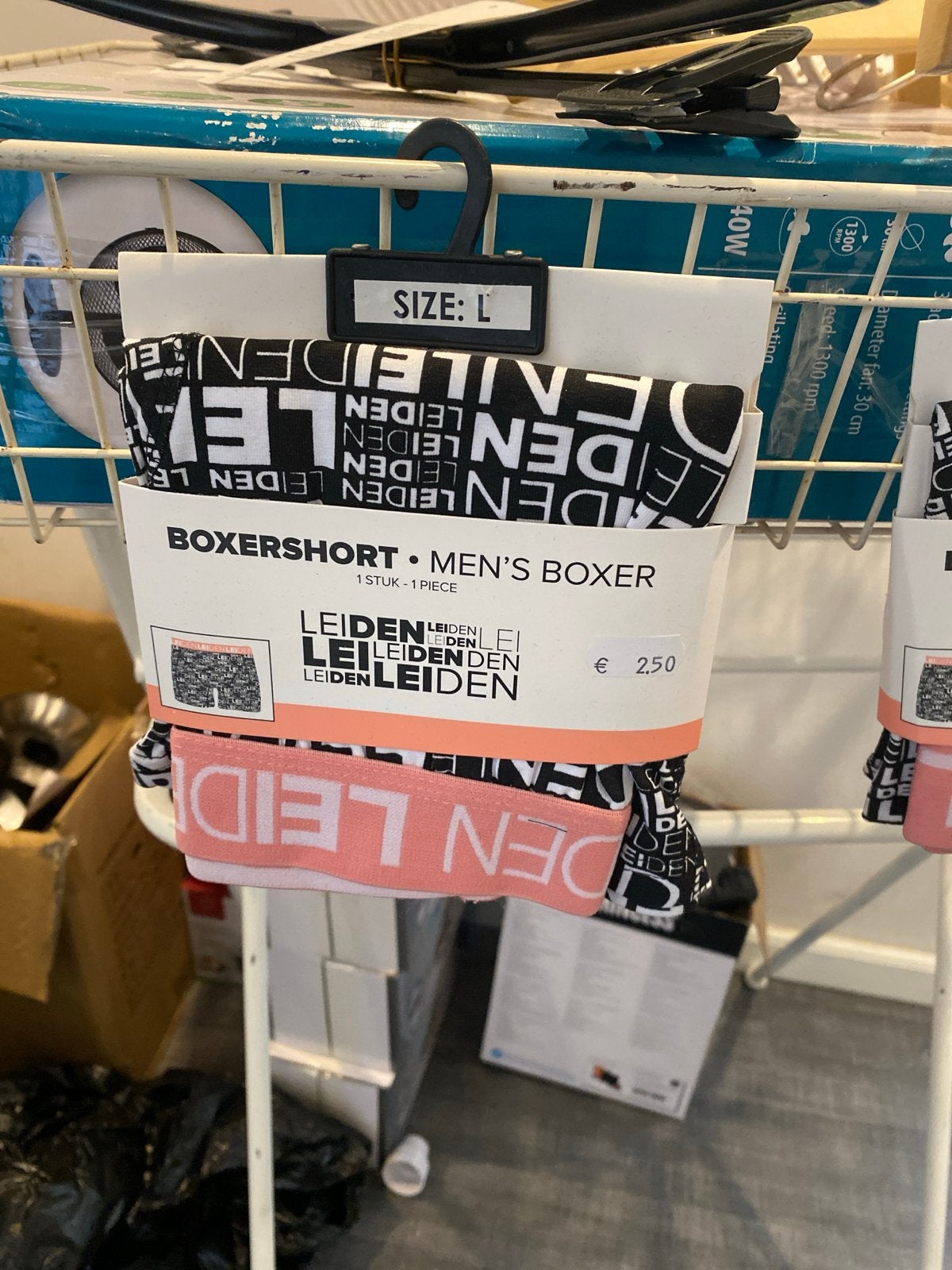 Partij Heren boxershort met 'Leiden' opdruk - Diverse maten, Kleding | Heren, Ophalen, Zwart, Boxer