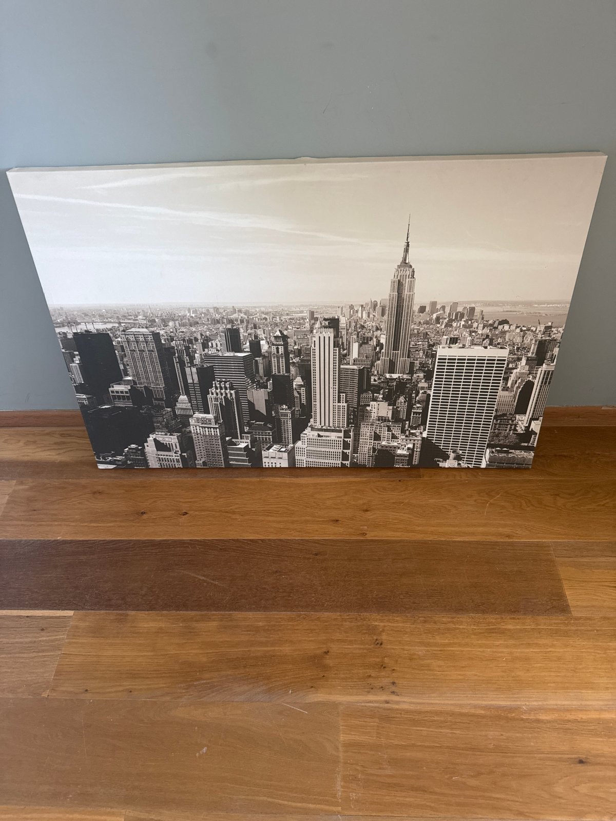 New York City Canvas - Zwart-wit Stadsgezicht, Ophalen, 100 tot 125 cm, 75 cm of meer, Print