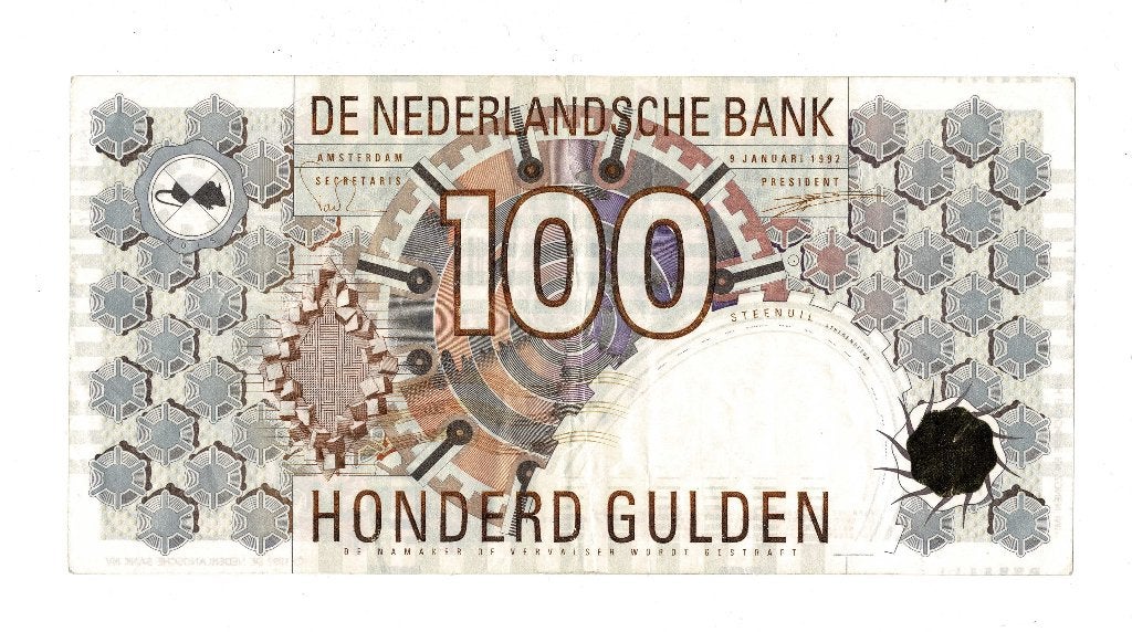 100 gulden 1992 Steenuil (Zie scans), Ophalen of Verzenden, 100 gulden, Los biljet