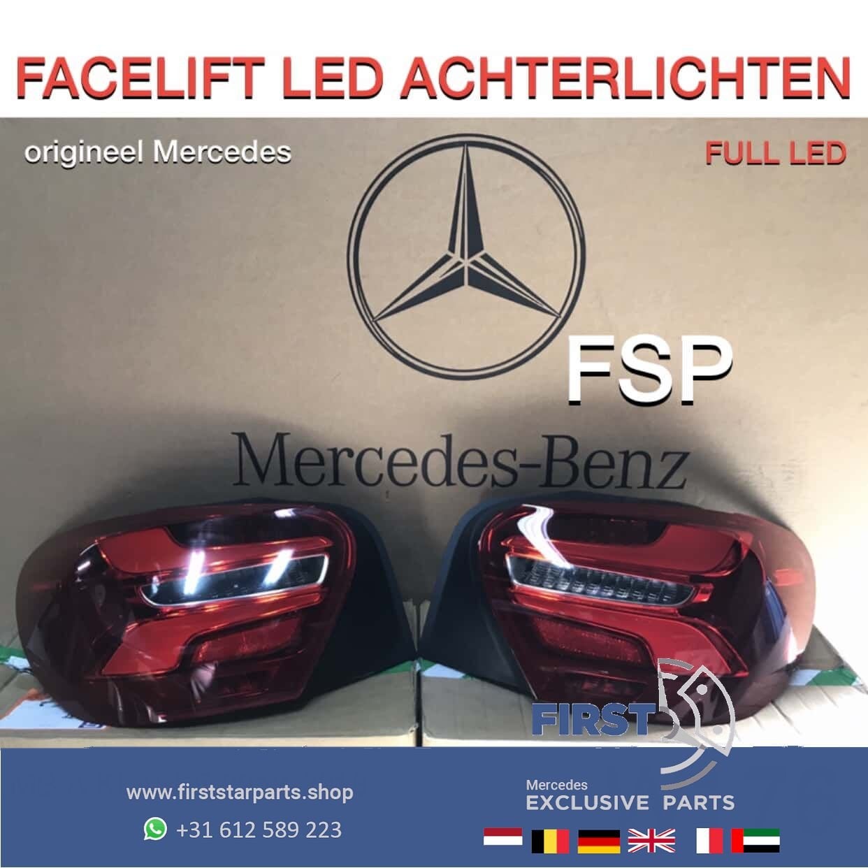 W176 A KLASSE VOL LED FACELIFT ACHTERLICHTEN LINKS RECHTS Me, Gebruikt, -, Ophalen of Verzenden, -